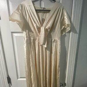 NWT Baltic Born Ivory Satin Dress